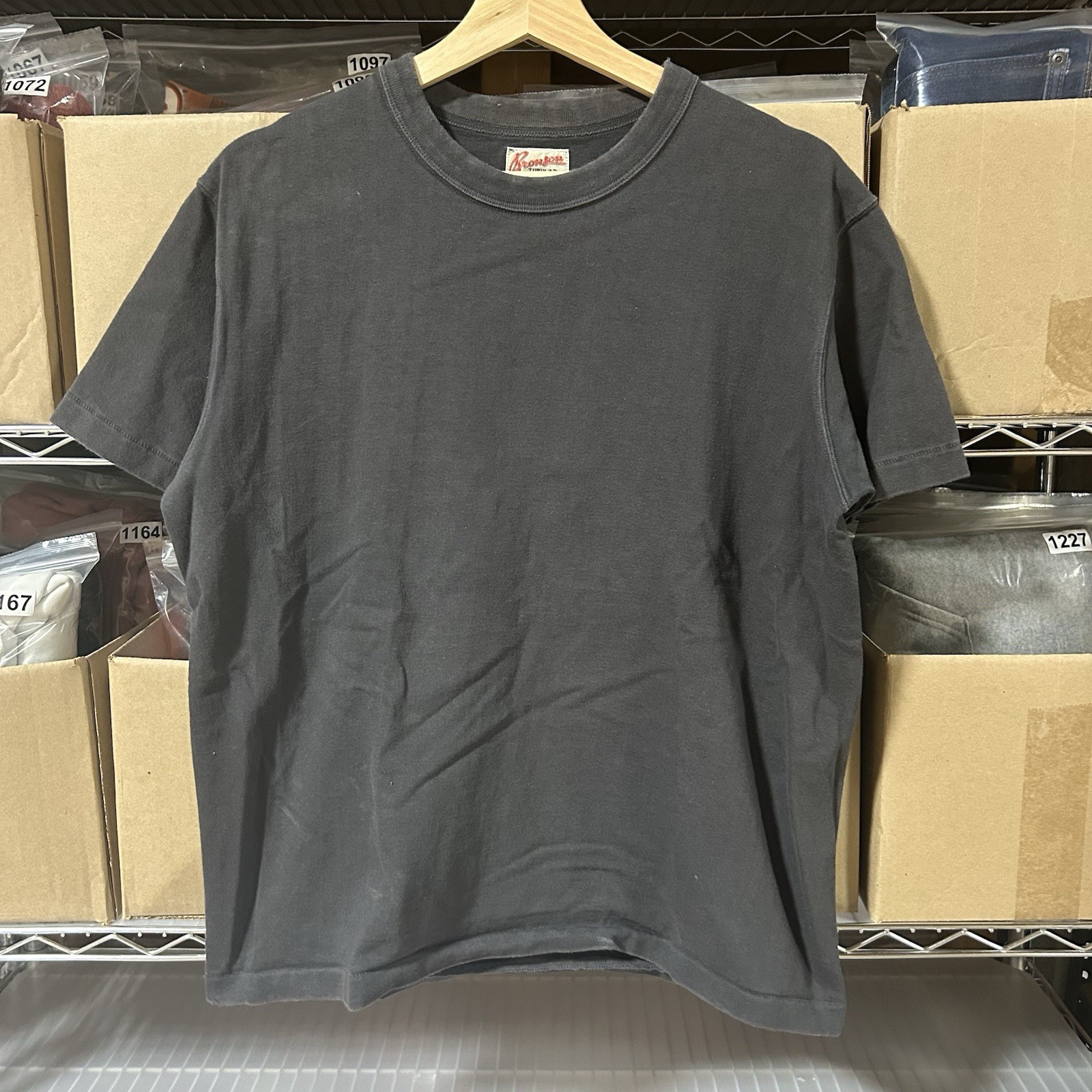 Vintage Style Bronson MFG Co. Grunge Black Tubular T-Shirt Size Large / XL USA Vintage Style Bronson MFG Co. Grunge Black Tubular T-Shirt Size Large / XL USA