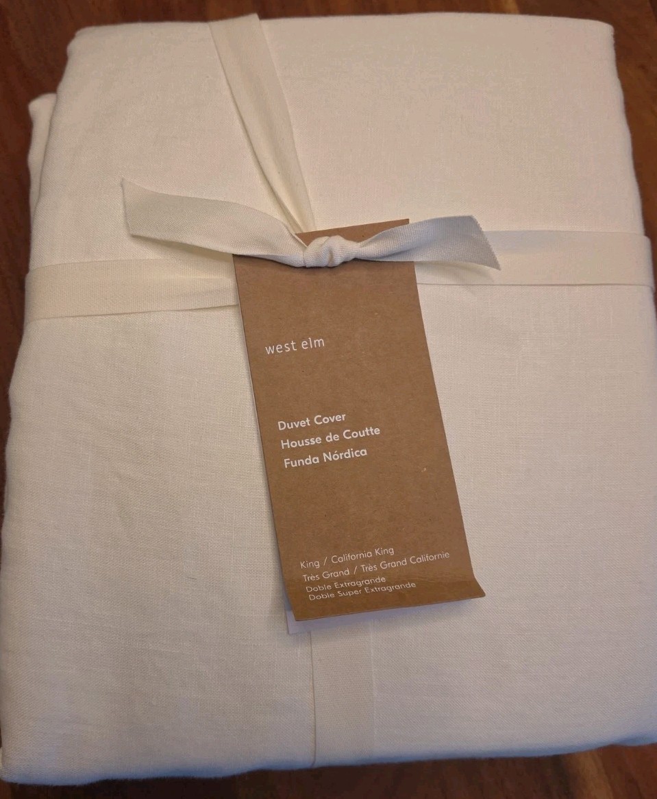 West Elm European Flax Linen King Duvet Cover West Elm European Flax Linen King Duvet Cover
