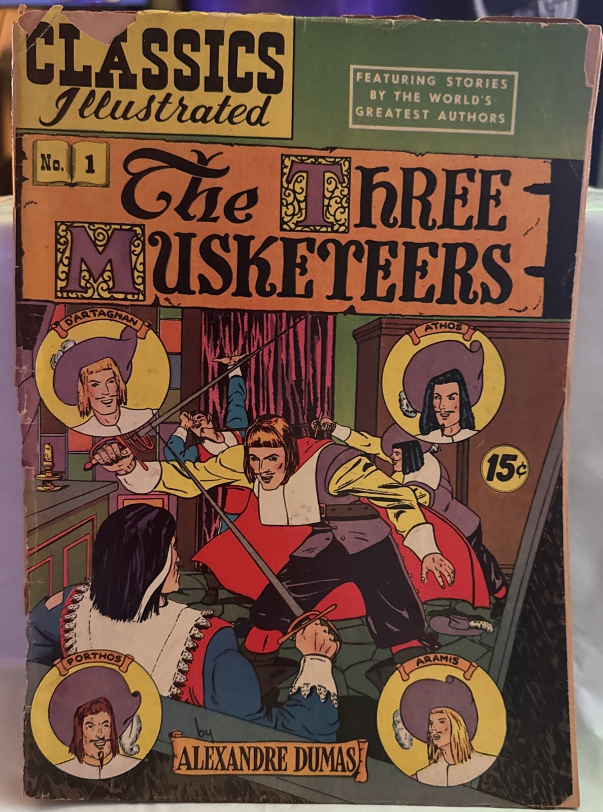 Classics Illustrated #1 The Three Musketeers Alexandre Dumas Gilberton Comic