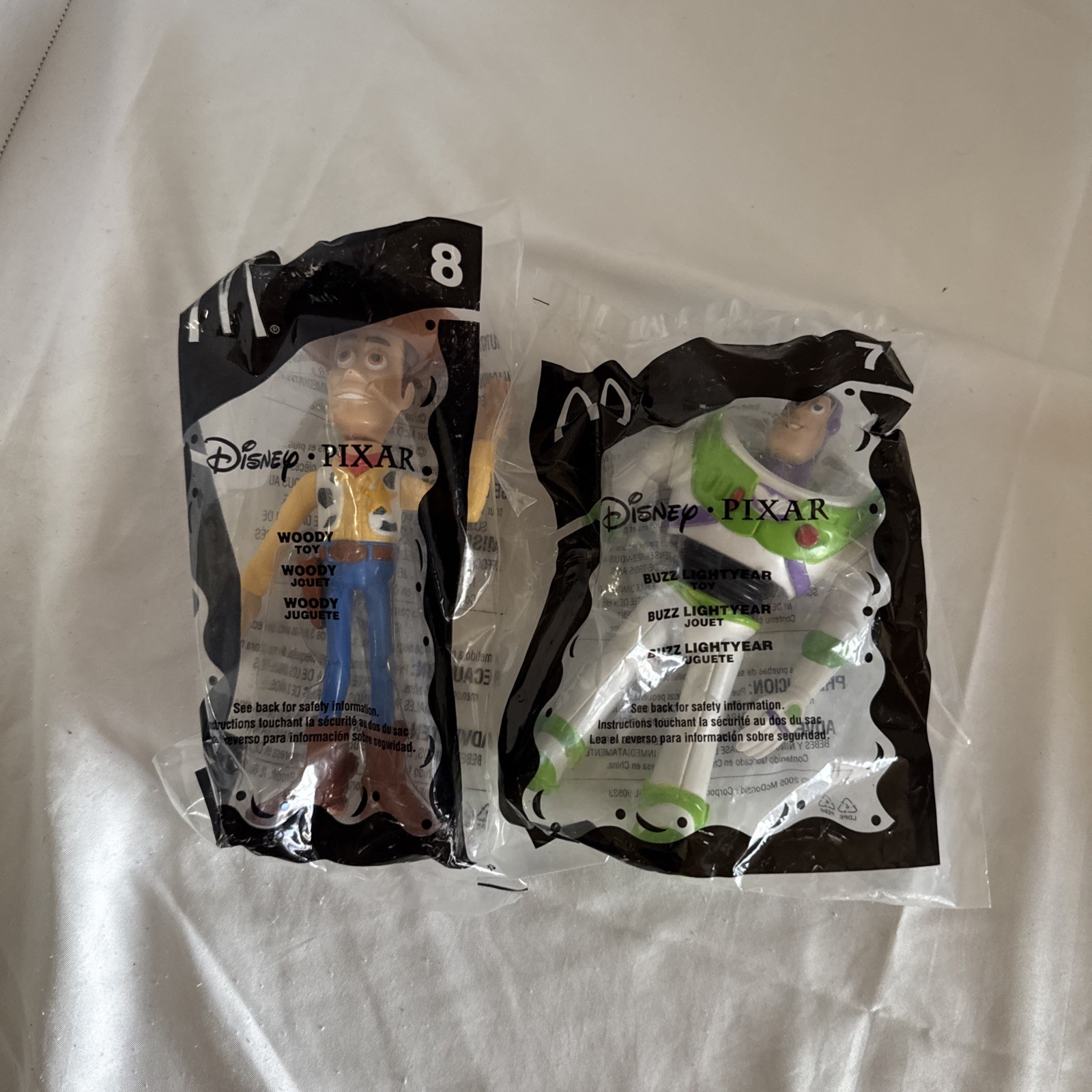 Brand NEW Toy Story Rare McDonald\'s Buzz # 7 & Woody # 8 2005 Figures NIP Brand NEW Toy Story Rare McDonald\'s Buzz # 7 & Woody # 8 2005 Figures NIP