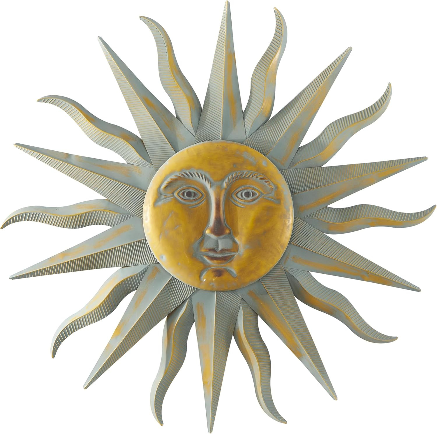 Deco 79 Metal Sun Home Wall Decor Indoor Outdoor Distressed Wall Sculpture with Deco 79 Metal Sun Home Wall Decor Indoor Outdoor Distressed Wall Sculpture with