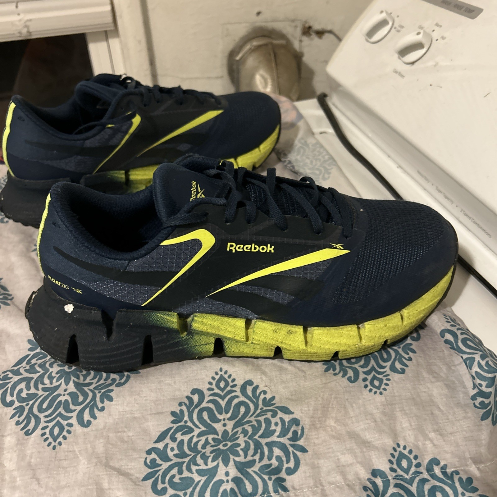Reebok FloatZig Mens Size 11E Blue Lime Composite Toe Safety Working Shoes