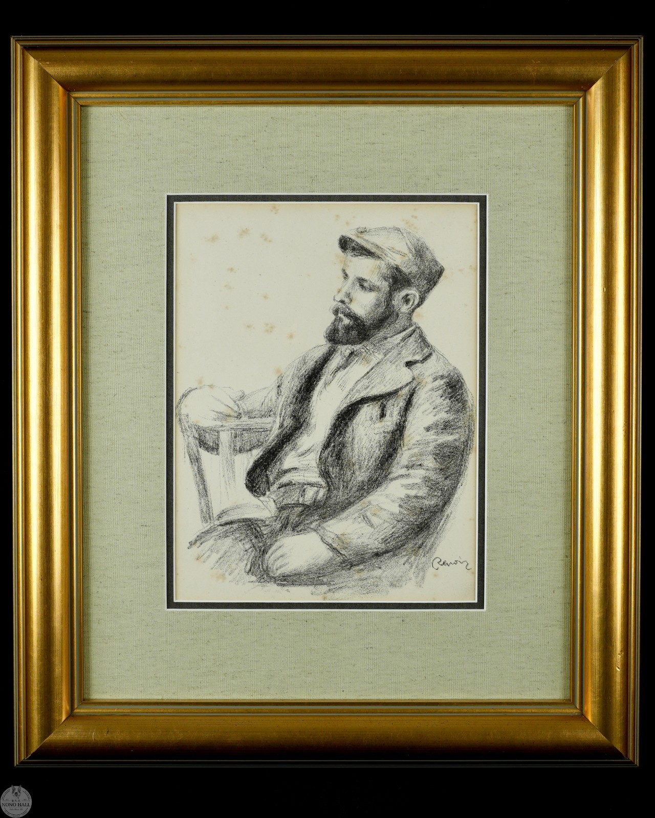 Antique Early 20th C. Pierre-Auguste Renoir Original Lithograph “Louis Valtat”