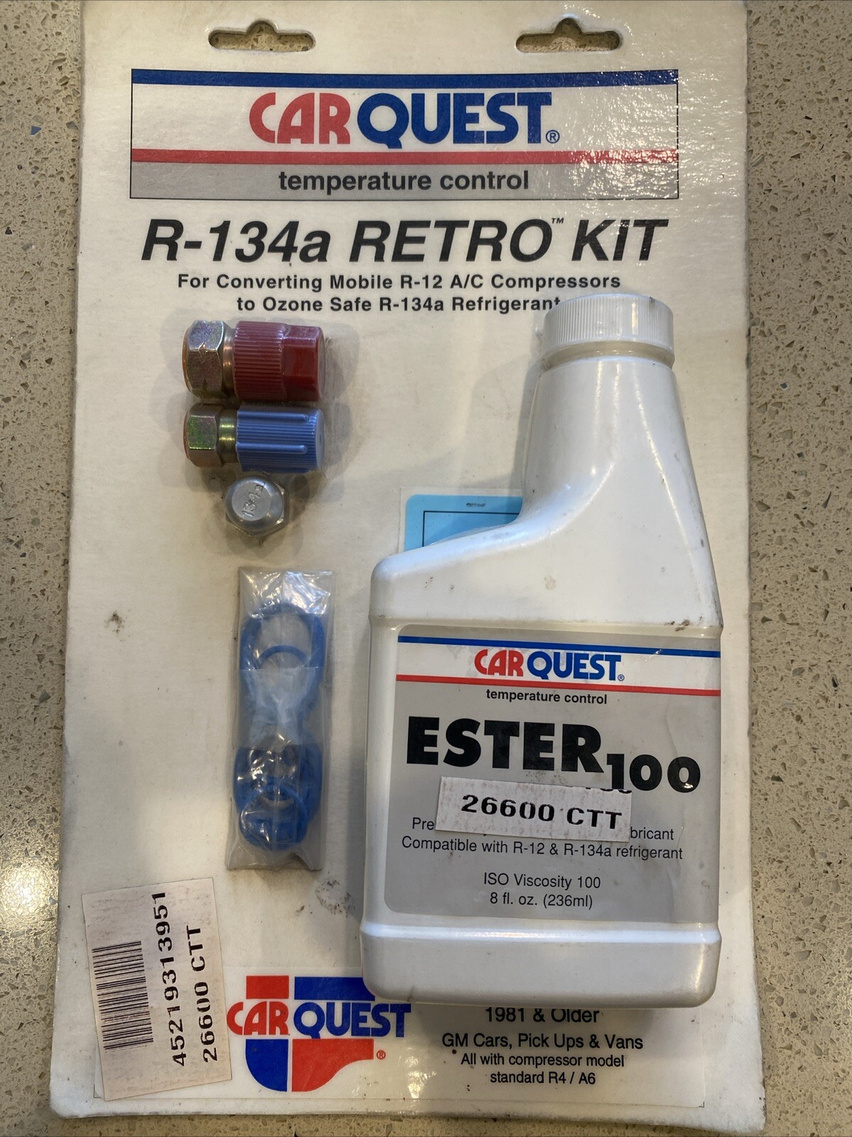 A/C System R-12 to R-134a Conversion Retrofit Kit 26600 CARQUEST