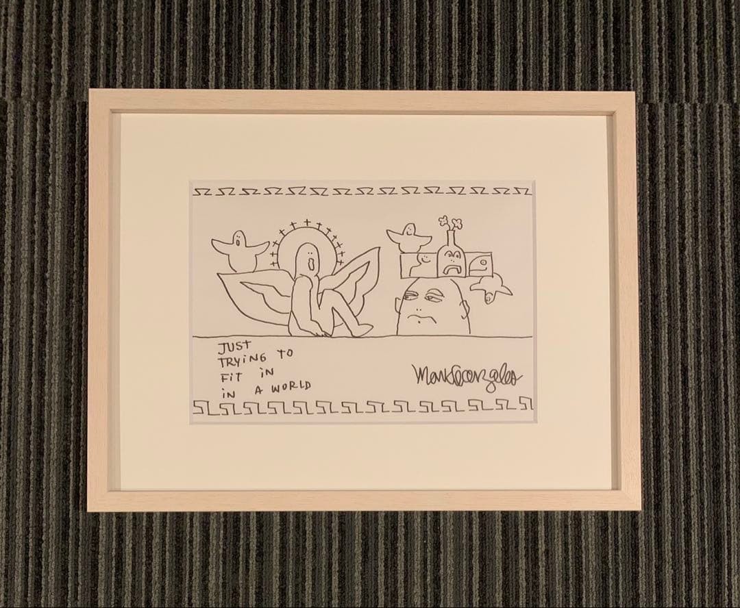 Mark Gonzales Original Signed Drawing Artwork Framed Purchased 2011