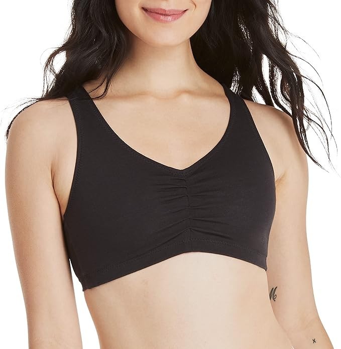 Hanes H570 Hanes Womens Cozy Seamless Wirefree Bra Black Large BULK LOT - 8 BRAS
