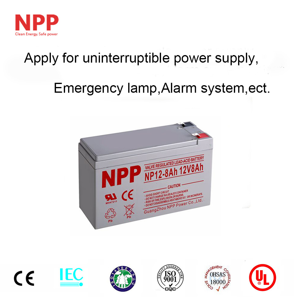 NP12-8Ah (F2) Rechargeable SLA Battery Replace UB1280 PS12-8 MK8-12 PX12072-HG