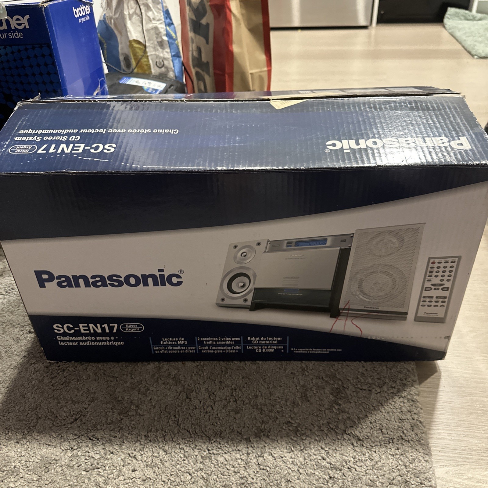 Panasonic SA-EN 17 Bookshelf MP3/CD/AM/FM Complete Stereo (BRAND NEW)