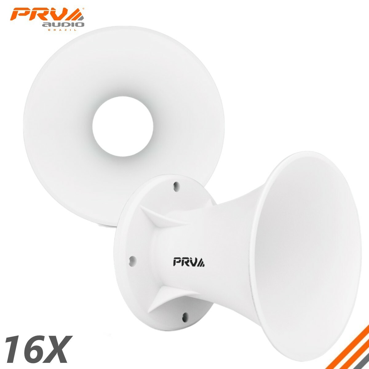 16x PRV Audio WGP14-50PR White 2” Exit Horn Waveguide
