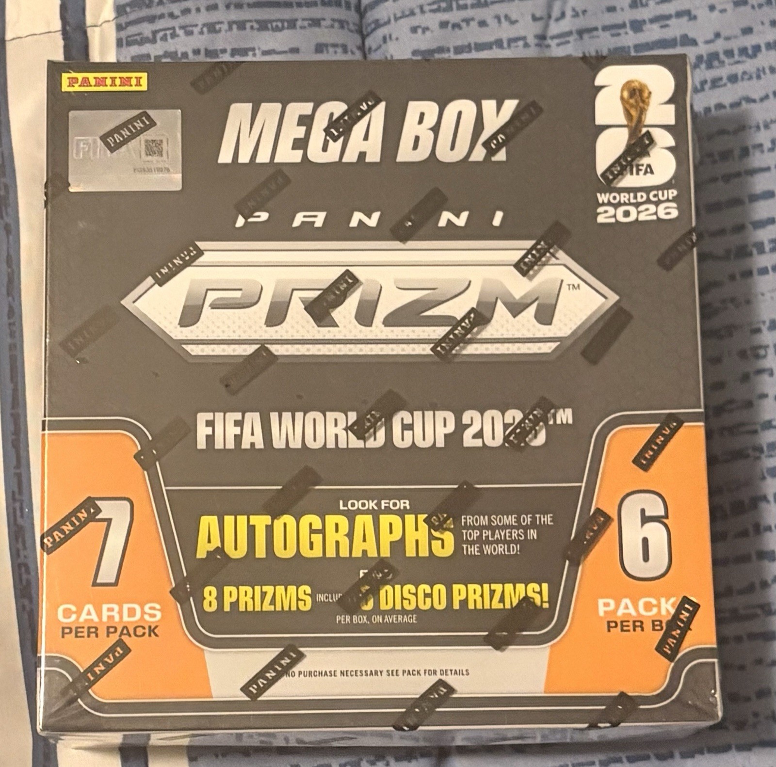2026 Panini Prizm FIFA World Cup Soccer Sealed 6 Pack Mega Box 42 Cards Per Box