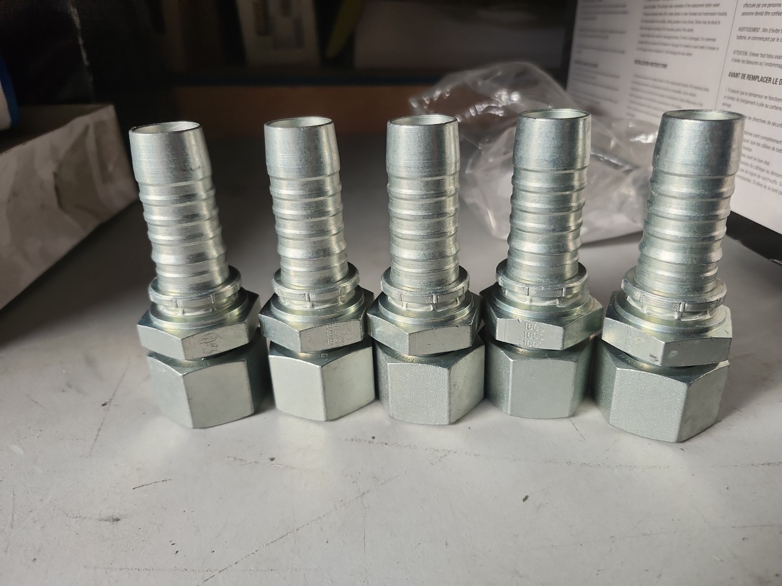 Lot of 5 Gates 16GS-16FFORX G20230-1616 Gates Hydraulic Hose Fittings Lot of 5 Gates 16GS-16FFORX G20230-1616 Gates Hydraulic Hose Fittings