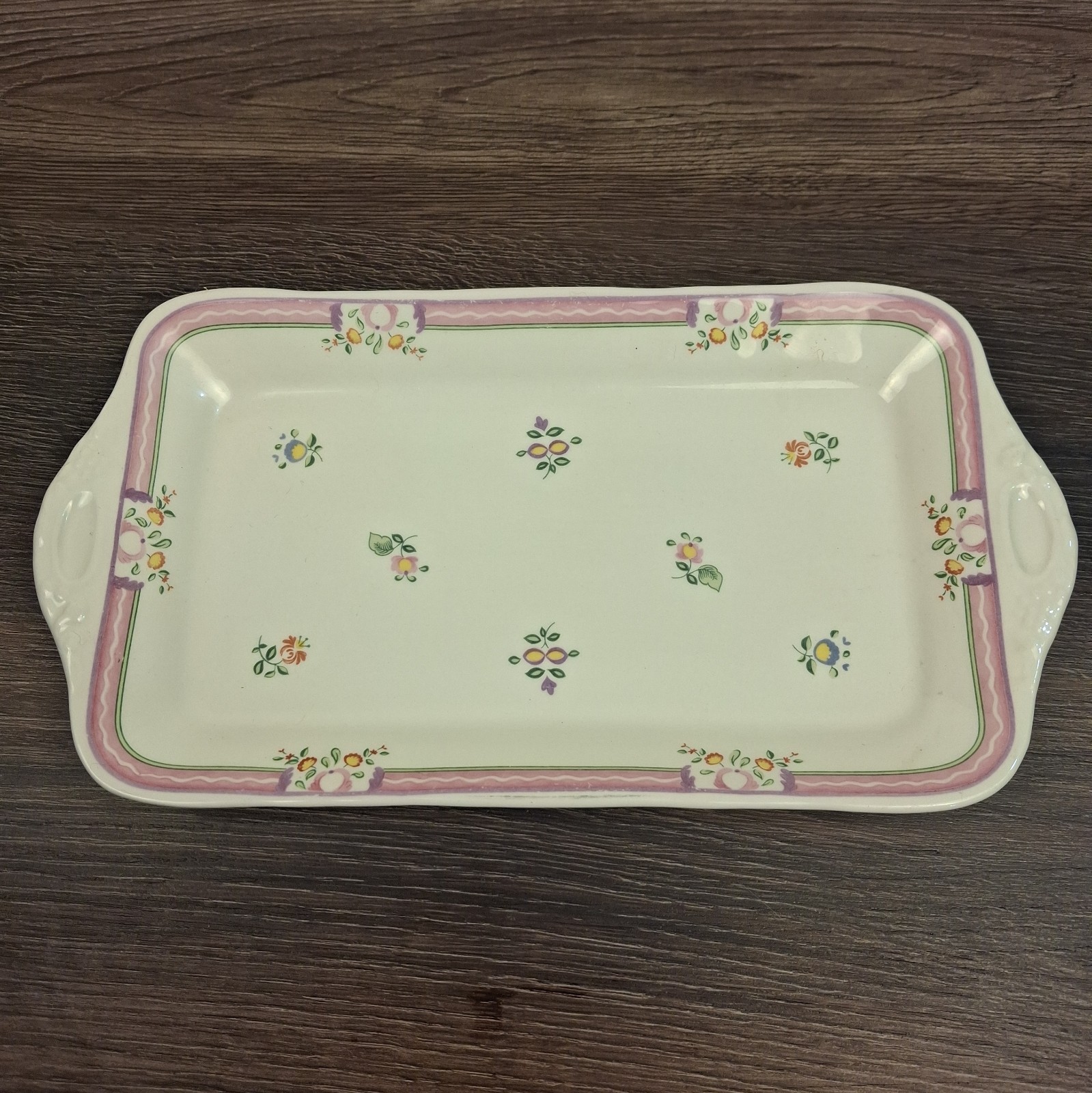 Vintage Laura Ashley Alice Pattern Rectangular Serving Tray Made in England