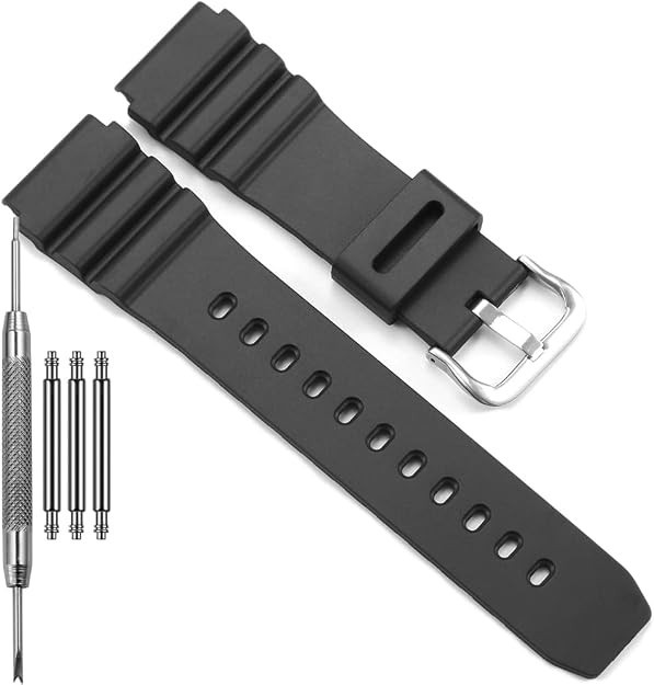 Resin Strap Compatible with Casio MDV106 Series MDV106-1AV 200 M WR Replacement