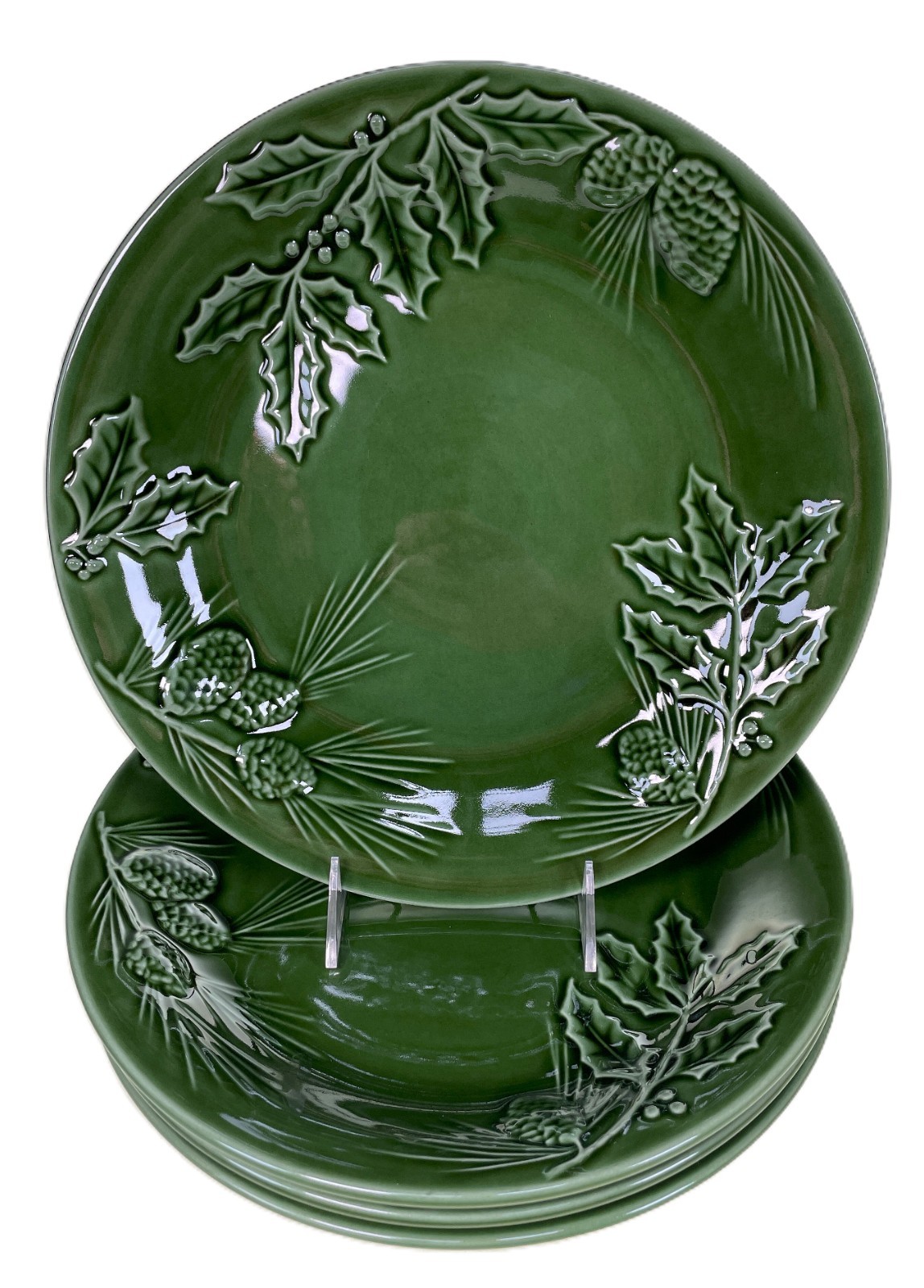 4 Lenox Rustic Pine Dinner Plate 11.5” Vtg 2003 Majolica Portugal 4 Lenox Rustic Pine Dinner Plate 11.5” Vtg 2003 Majolica Portugal