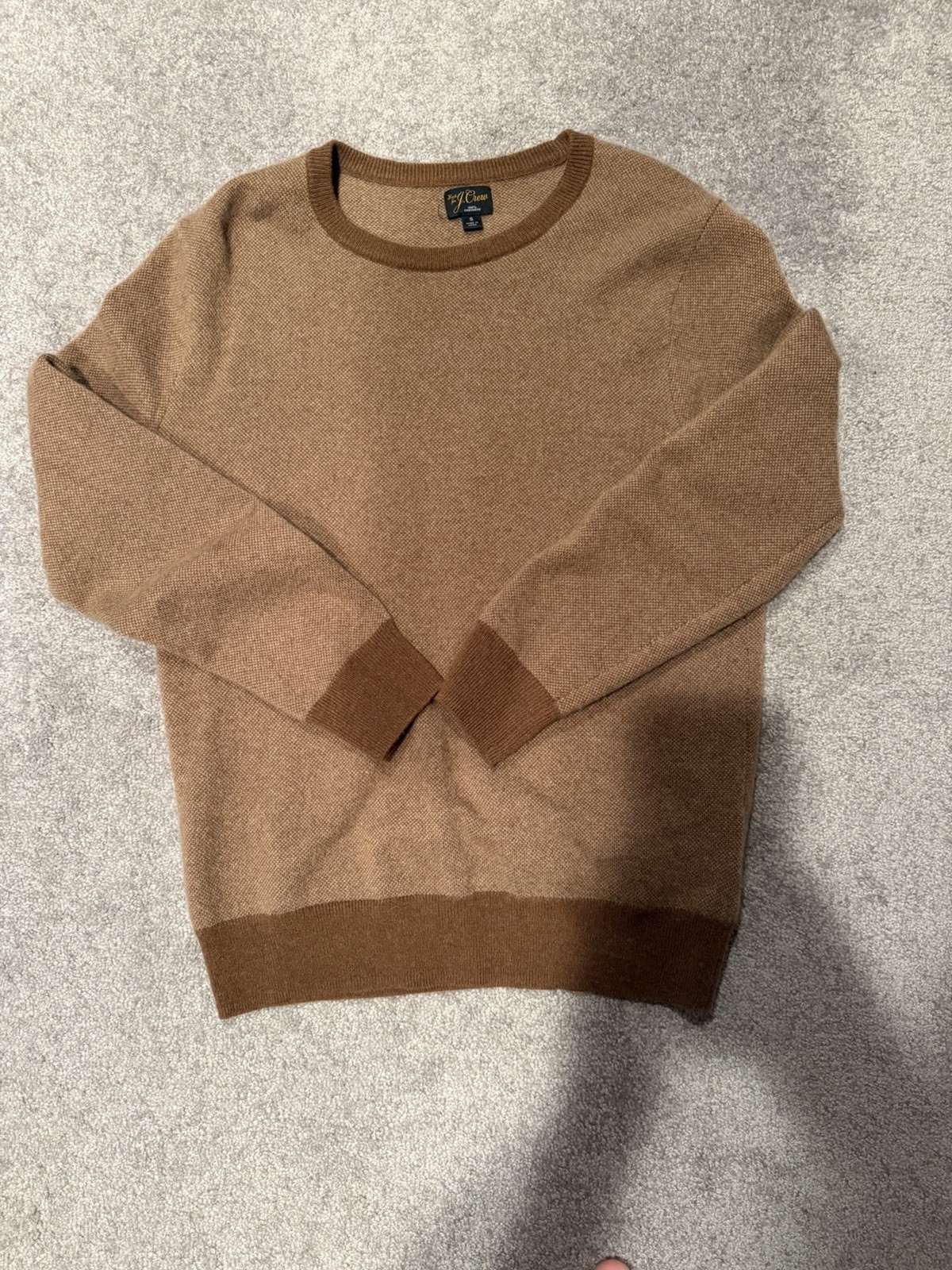 JCREW men’s small 100% cashmere sweater crew neck brown JCREW men’s small 100% cashmere sweater crew neck brown
