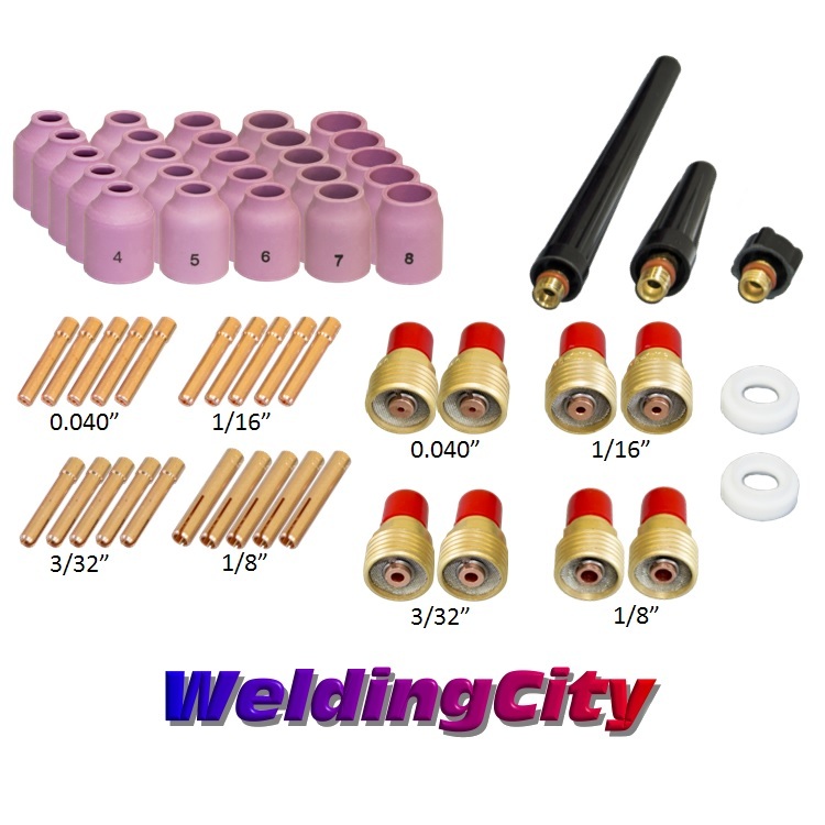 WeldingCity® 58-pcs Gas Lens Kit .040\