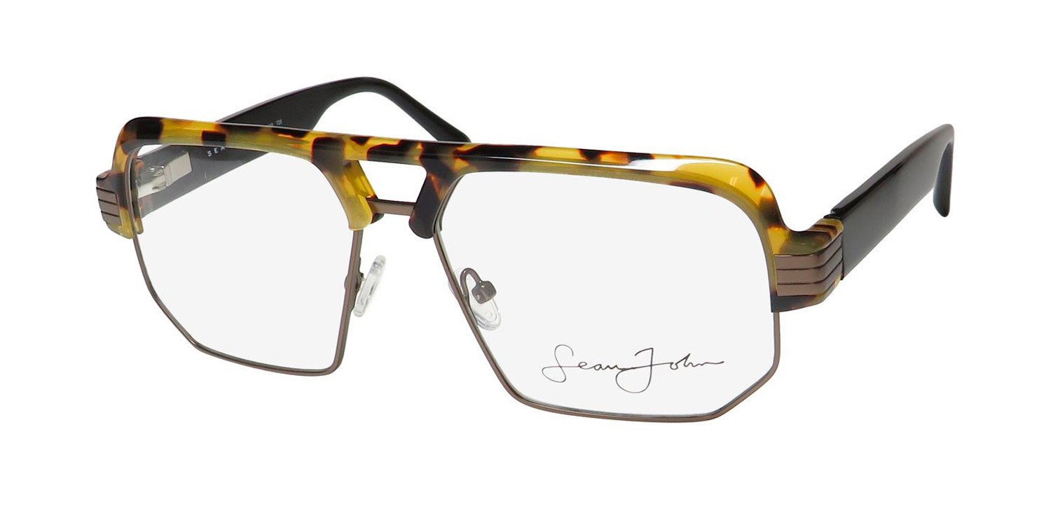 NEW SEAN JOHN 5110 EYEWEAR PLASTIC FULL-RIM 726 TORTOISE MENS 57-15-145 BROWLINE