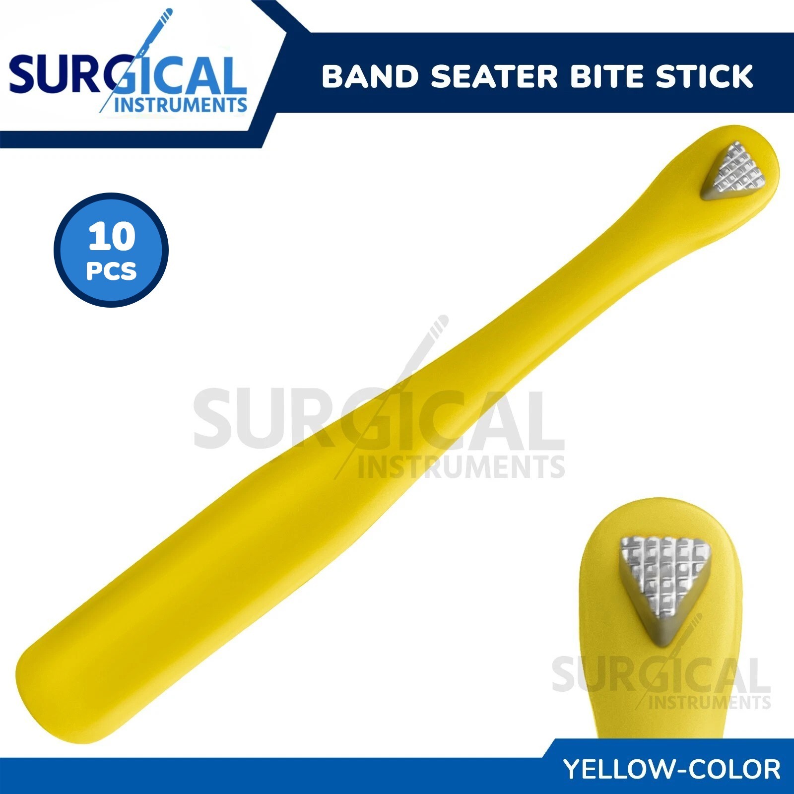 10 Pcs Band Pusher Bite Sticks Band Seating Dental Orthodontic Yellow German Gr