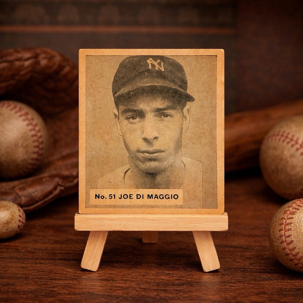 Vintage Style Souvenir – Joe DiMaggio 1936-Inspired World Wide Gum Novelty Card