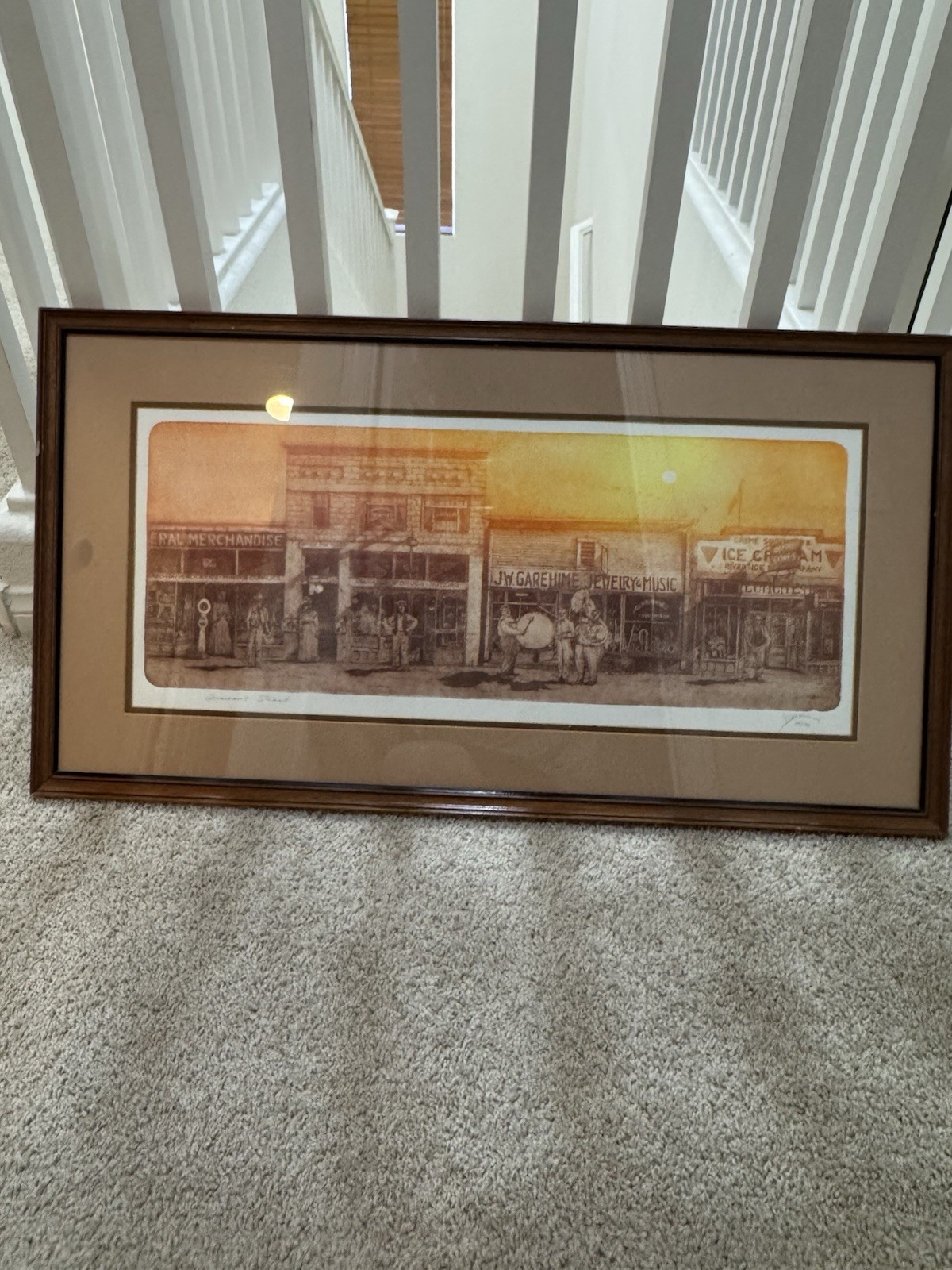 Roy Purcell “FREMONT STREET”  Rare Signed Numbered 84/100 Framed 36x20