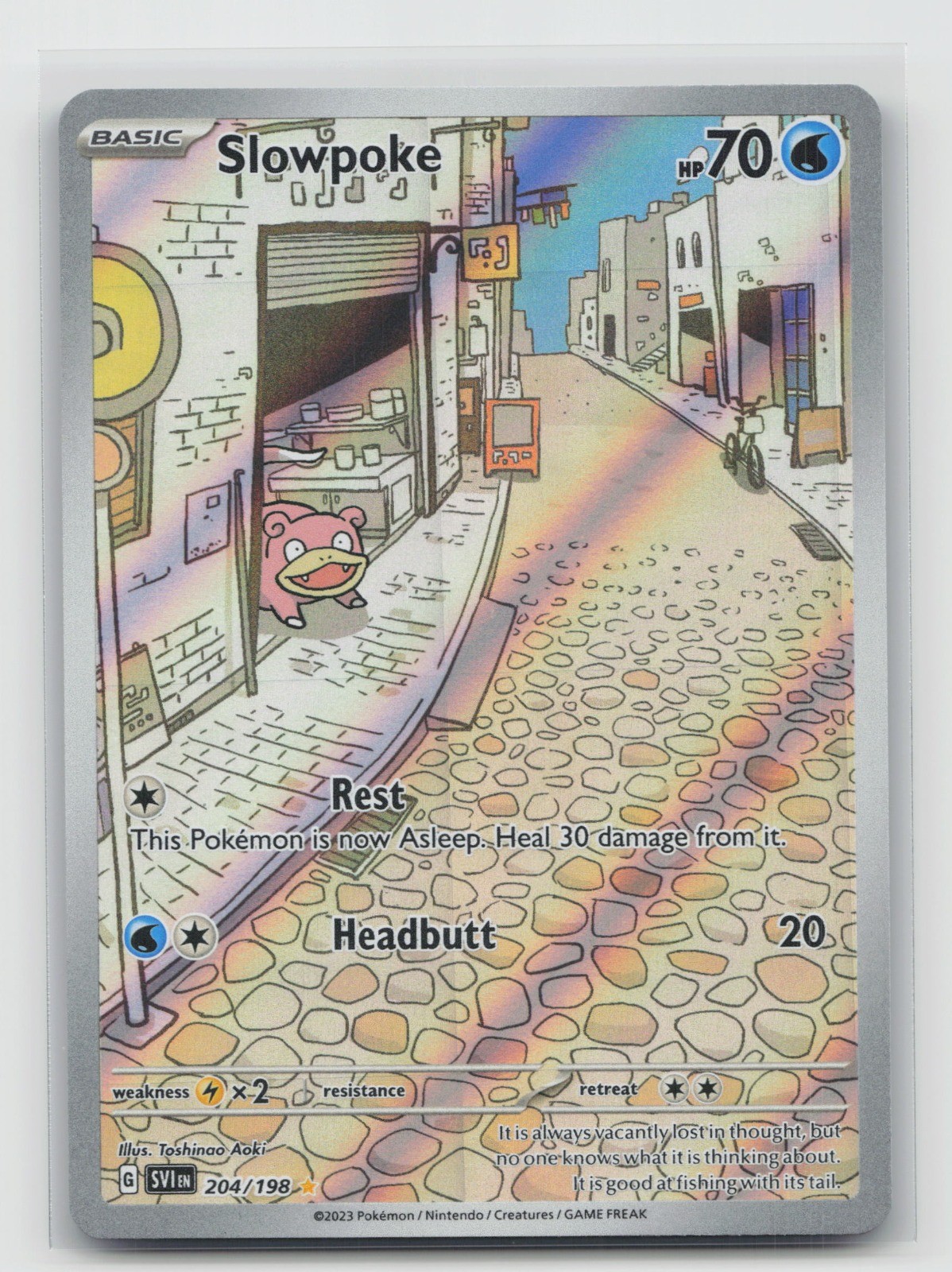Slowpoke Holo Illustration Rare SV01: Scarlet & Violet Base Set 204/198 NM Slowpoke Holo Illustration Rare SV01: Scarlet & Violet Base Set 204/198 NM