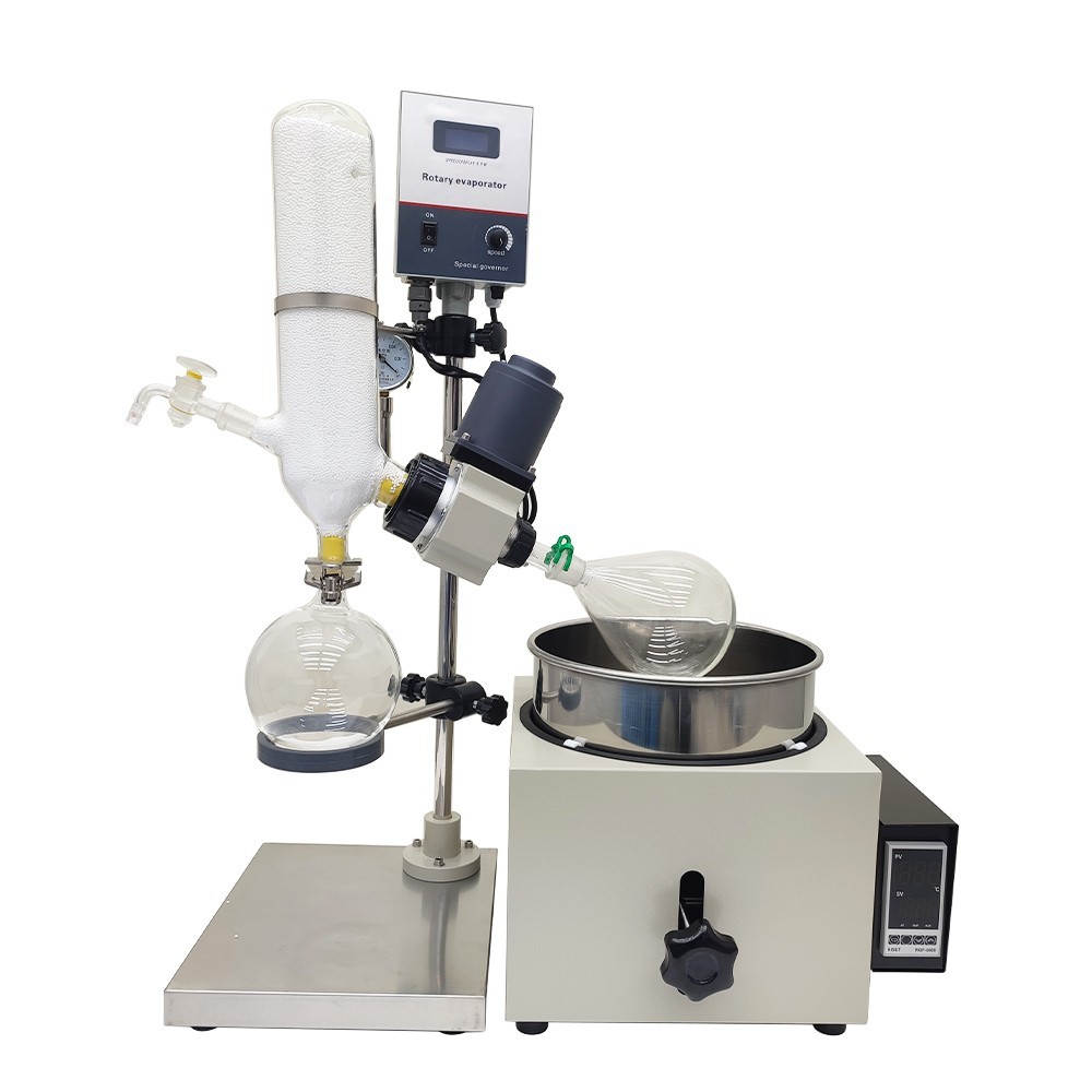 Used Lab Rotary Evaporator Manual Lifting Rotavapor Digital Condenser Good Seal