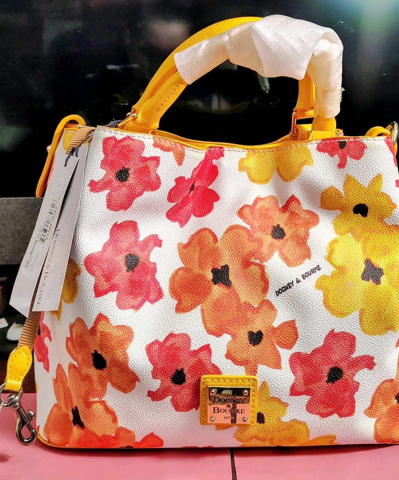 NWT Dooney And Bourke Brenna Floral Satchel Bag