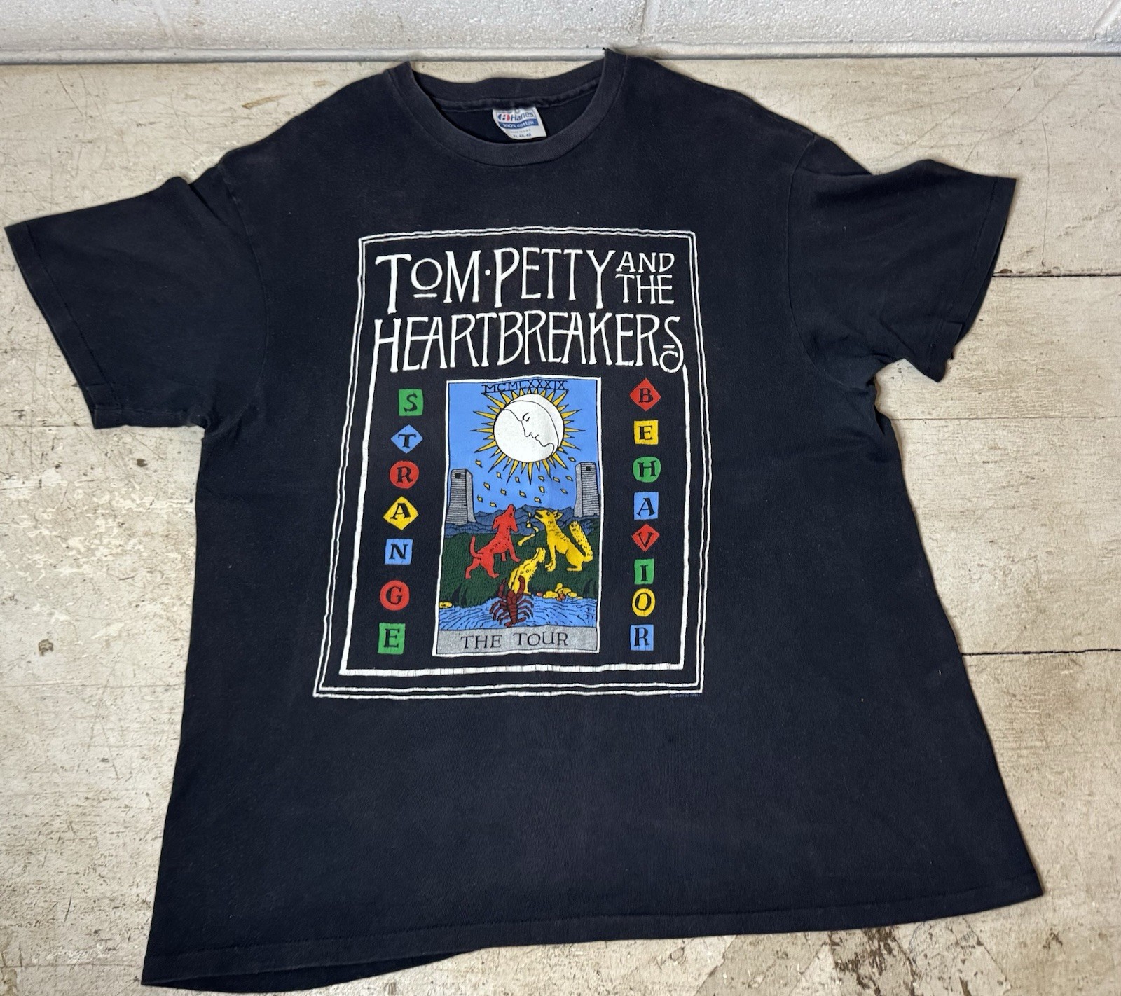 Original Vintage 1989 Tom Petty Heartbreakers Shirt Strange Behavior Tour XL C