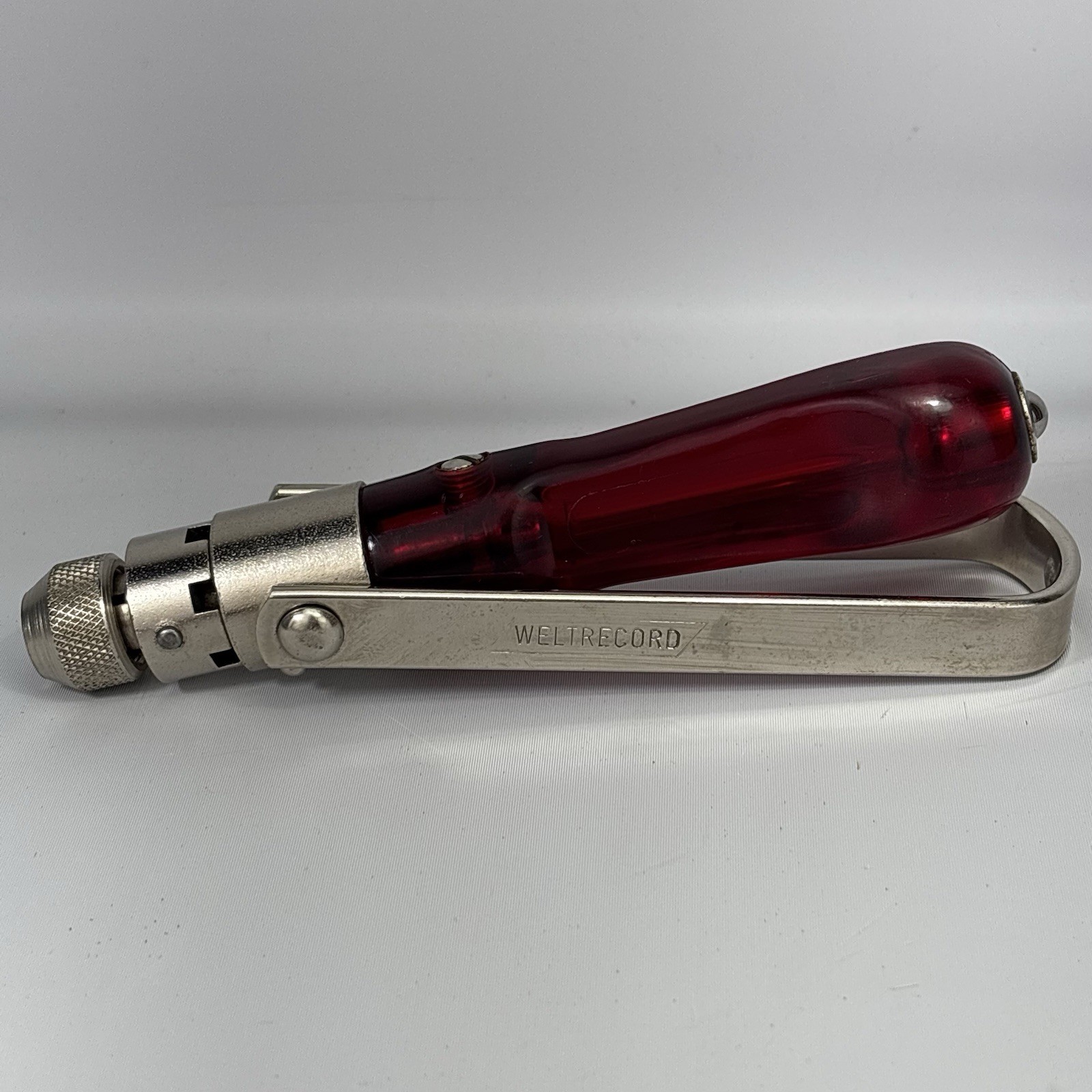 COLD WAR Era Weltrecord Ratcheting Flat Screwdriver West Germany HANDLE ONLY Red