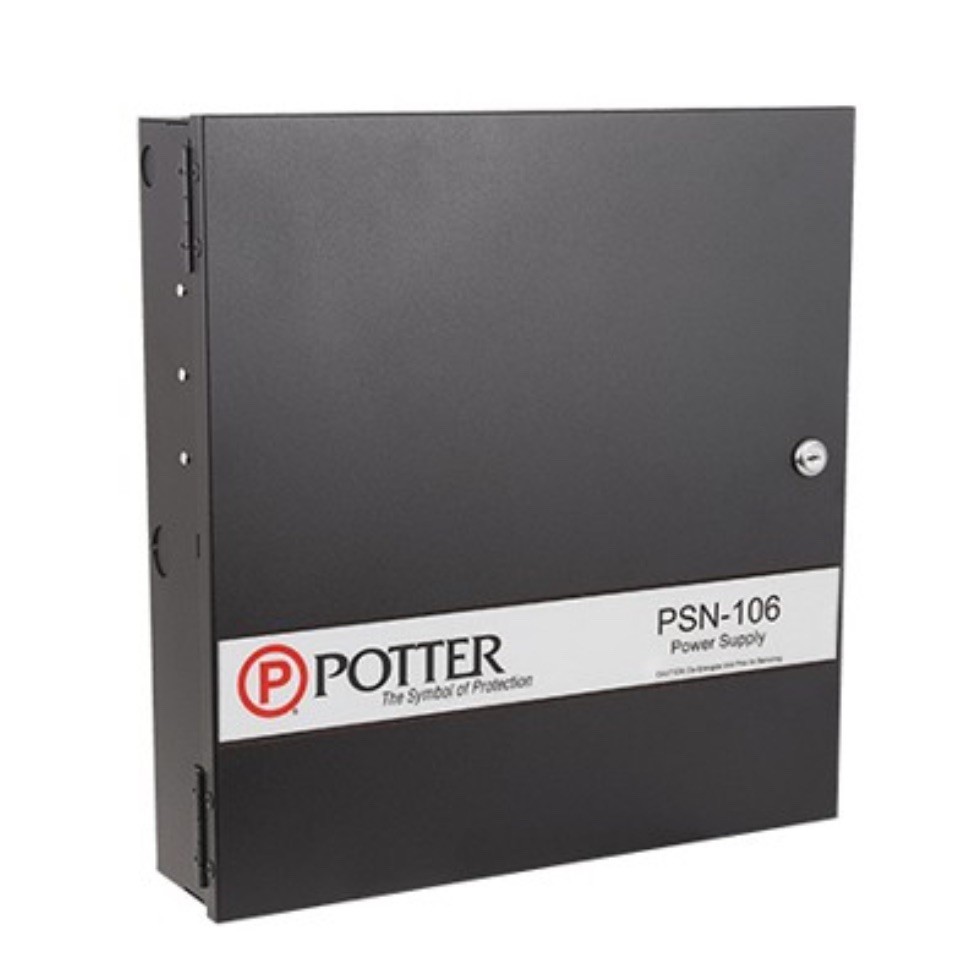 POTTER PSN-106 10 AMP 6 CIRCUIT POWER SUPPLY - BLACK - BRAND NEW  
