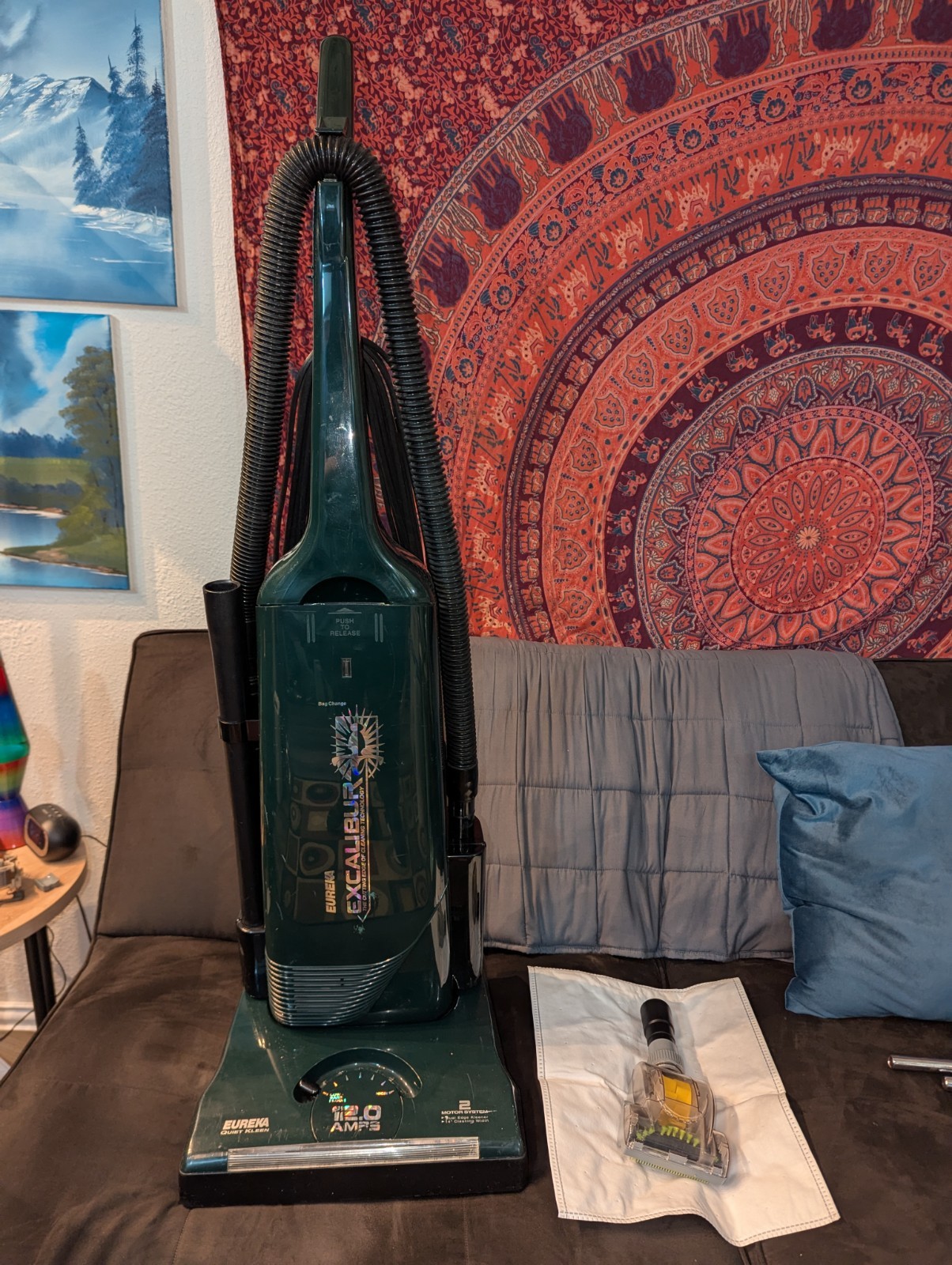 1995 Eureka Excalibur Bagged Upright Vacuum 6435 With Turbo Tool And Extra Bag 1995 Eureka Excalibur Bagged Upright Vacuum 6435 With Turbo Tool And Extra Bag