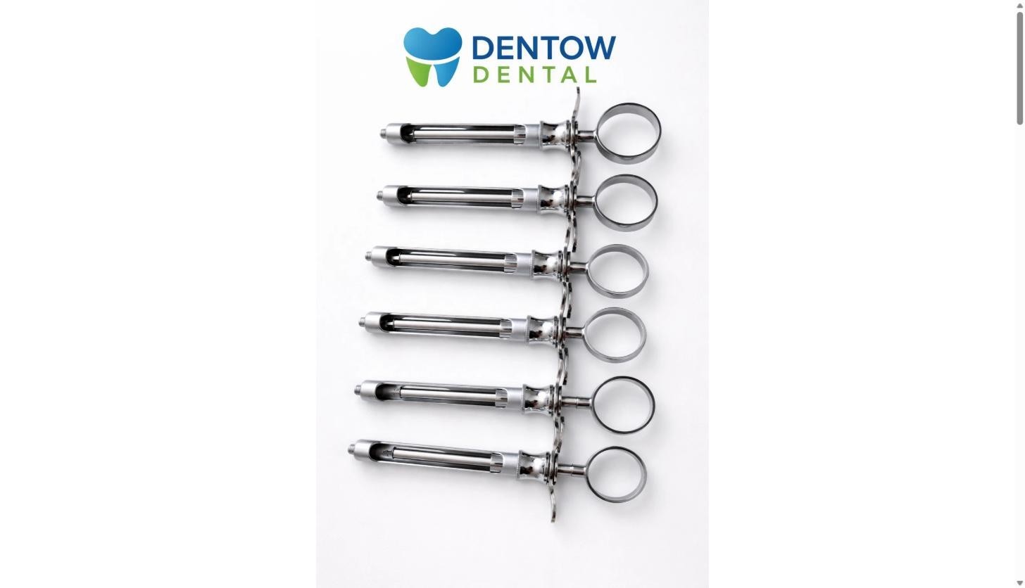 6 German Dental Anesthetic Syringe Self-Aspirating 1.8CC-Dental Instruments-A+
