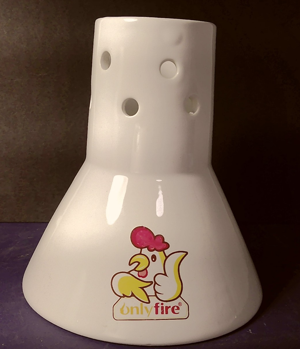 Onlyfire Ceramic Beer Can Chicken Holder, Ceramic Chicken Roaster Onlyfire Ceramic Beer Can Chicken Holder, Ceramic Chicken Roaster