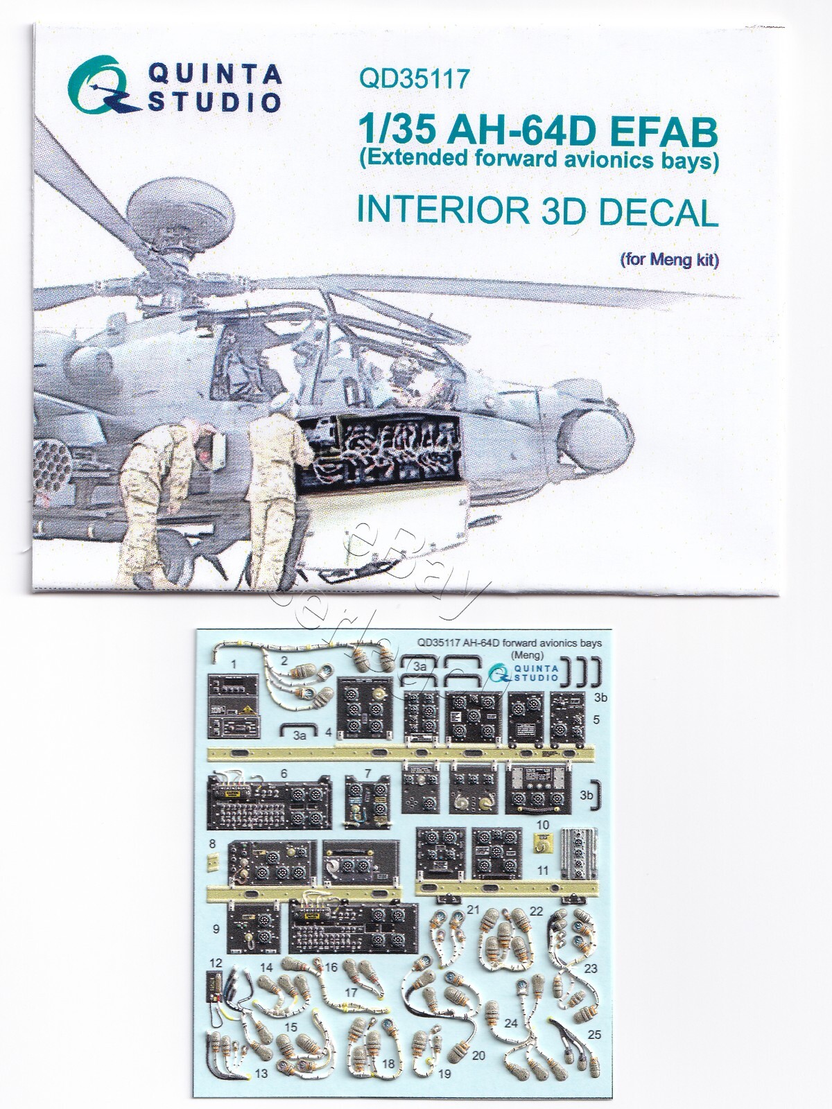 QD35117 Quinta Studio 1:35 AH-64D EFAB 3D Decal for Meng kit QD35117 Quinta Studio 1:35 AH-64D EFAB 3D Decal for Meng kit