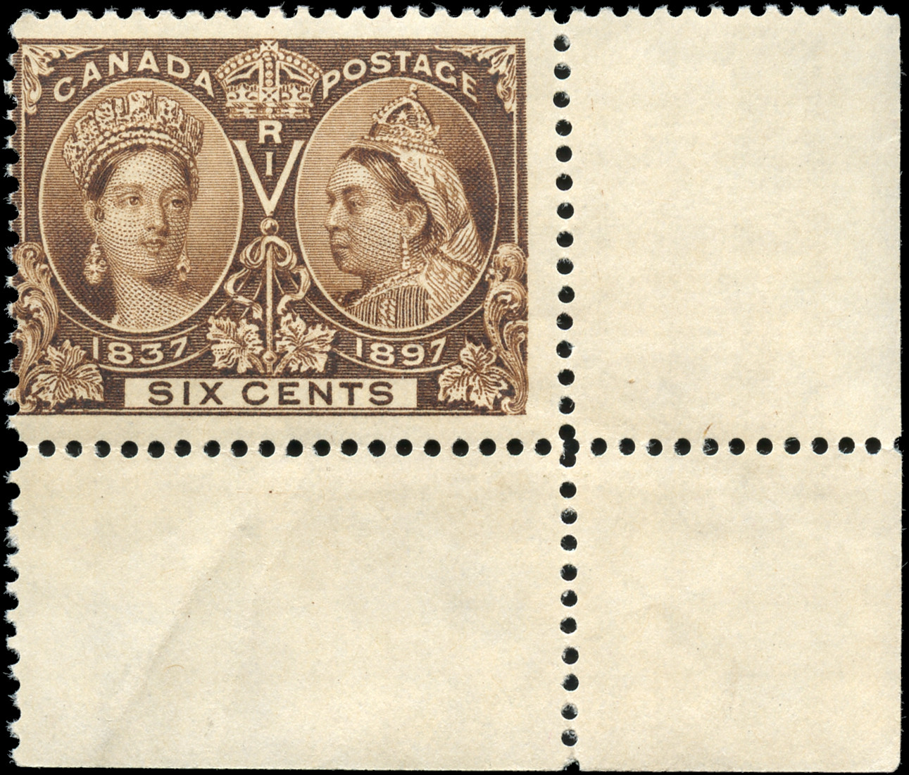 Canada MNH OG VG-F 6c Scott #55 1897 Diamond Jubilee Issue Stamp Canada MNH OG VG-F 6c Scott #55 1897 Diamond Jubilee Issue Stamp