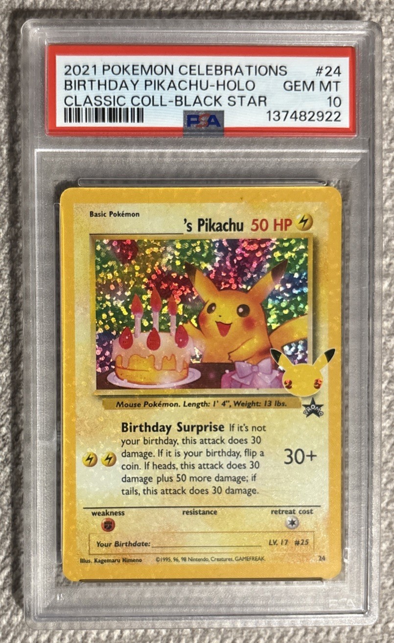 Pokemon Tcg Celebrations Classic Collection 24 Birthday Pikachu 2021 Holo PSA 10