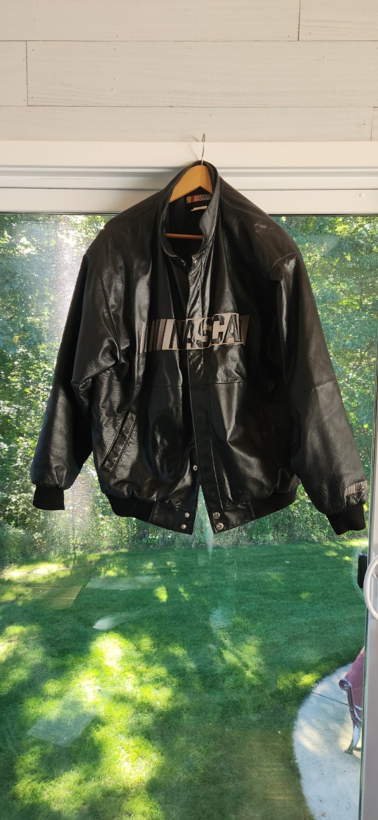 Men\'s XL Leather Bomber Jacket Vintage NASCAR Nextel Cup Series Men\'s XL Leather Bomber Jacket Vintage NASCAR Nextel Cup Series