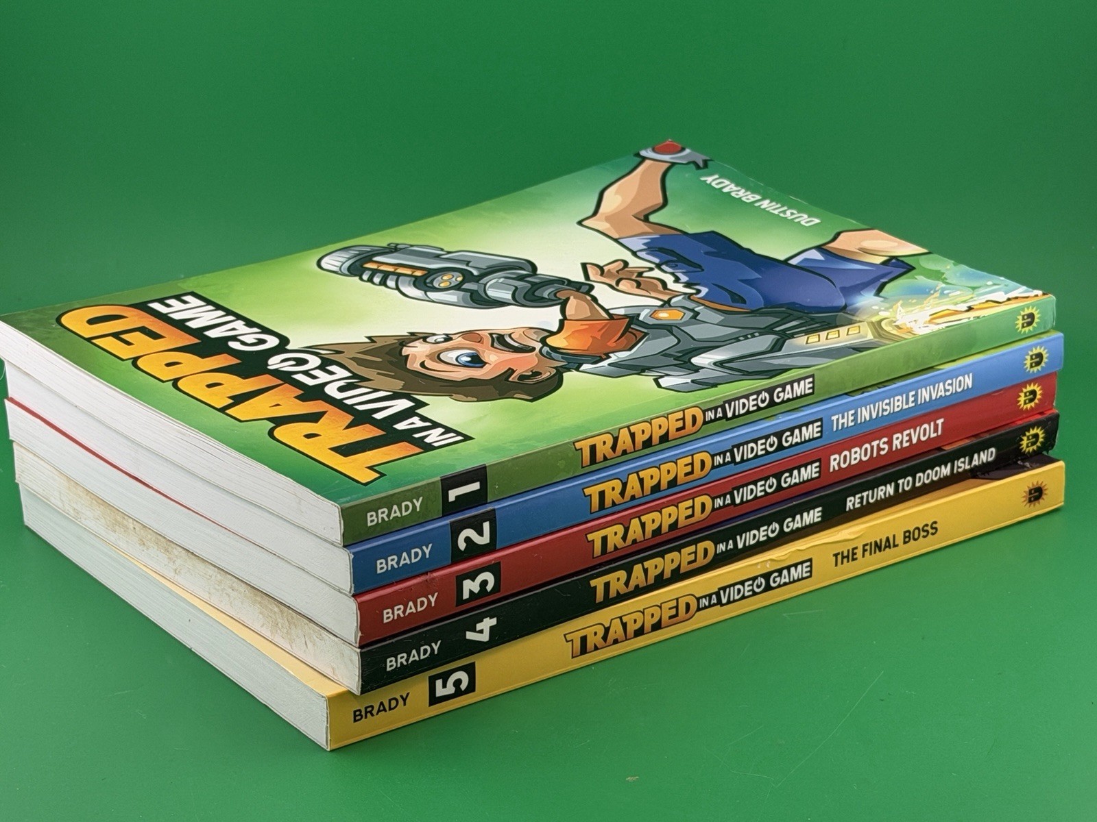 Trapped in a Video Game Complete Series Books 1-5 Dustin Brady Paperback Lot