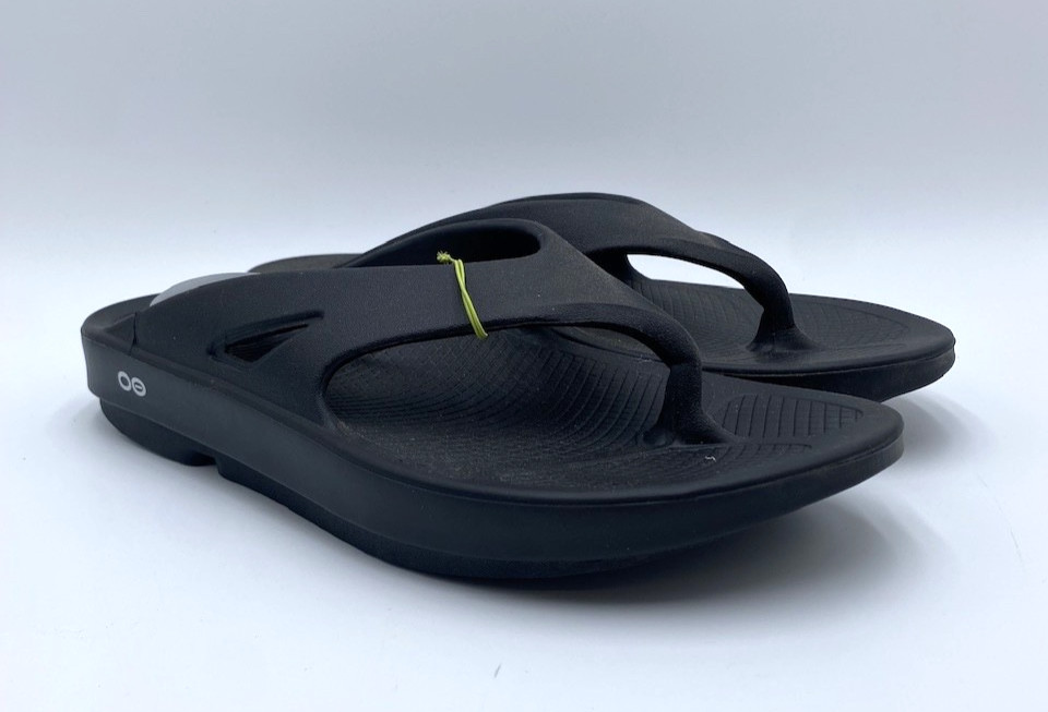 Oofos OORIGINAL Unisex' NEW Thong Recovery Sandal Black Multiple Sizes