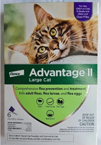 Advantage II Large Cat Flea Treatment & Prevention – 6-Month Supply