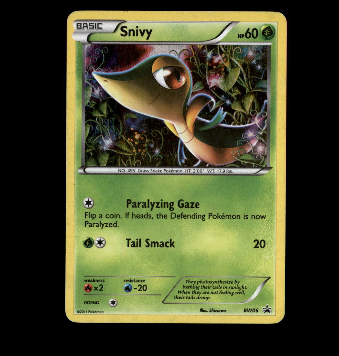 Snivy BW06 Holo Promo Black And White Promo Pokemon Lightly Played