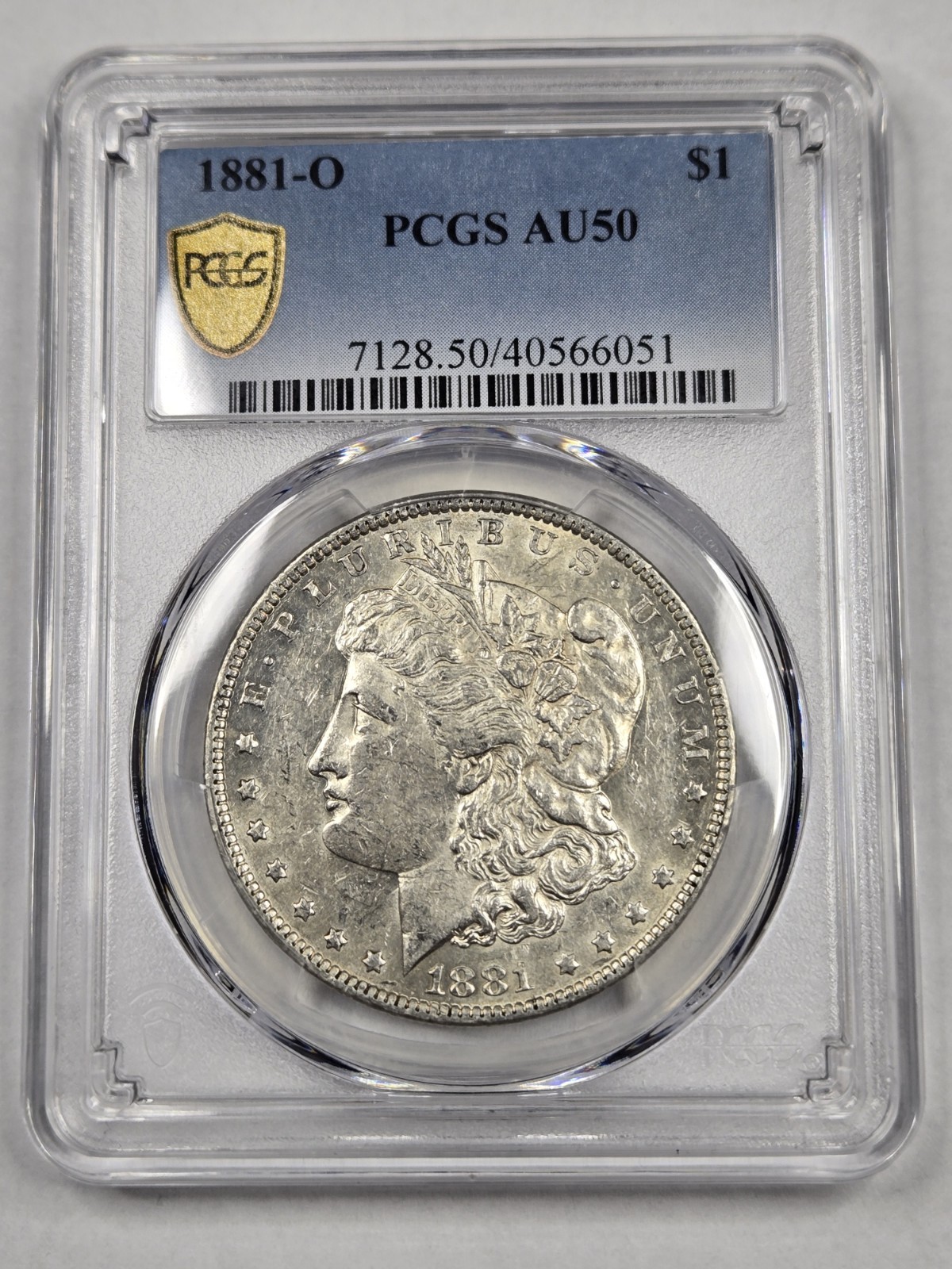 1881-O Morgan Silver Dollar $1 PCGS AU50 – New Orleans Mint 1881-O Morgan Silver Dollar $1 PCGS AU50 – New Orleans Mint