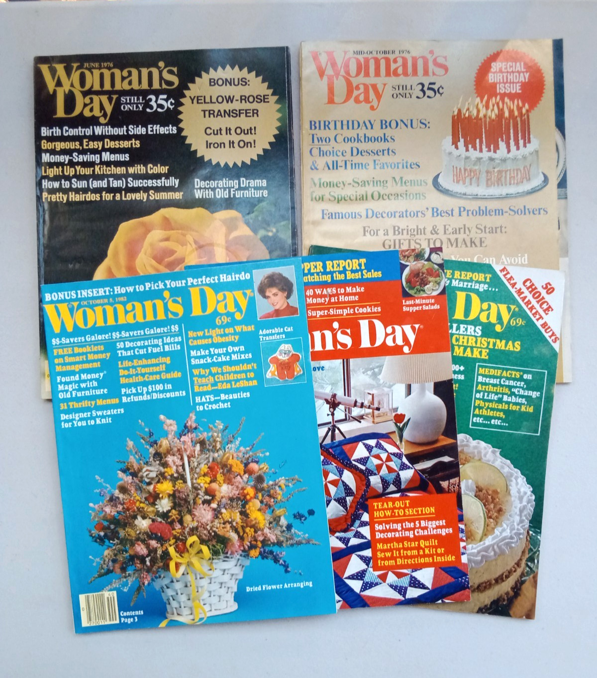 5 Woman\'s Day Magazines (1970s/1980s)