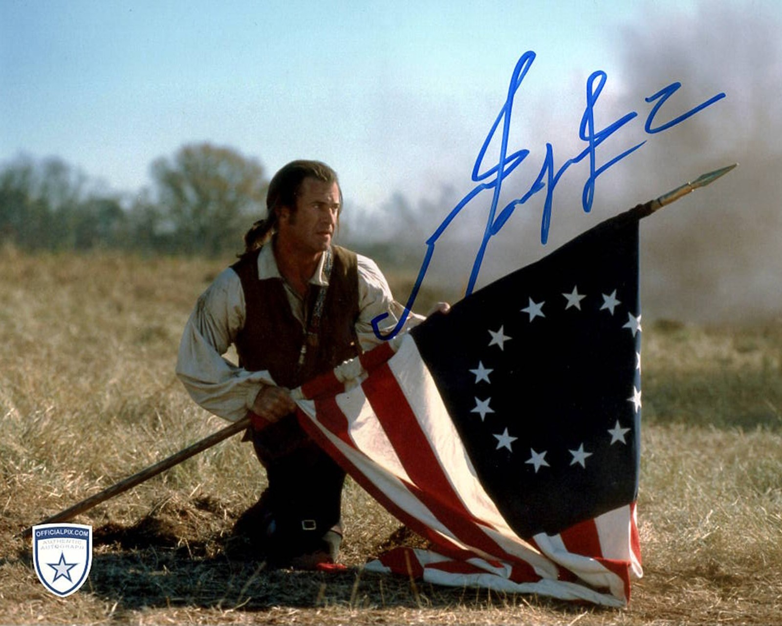 Signed Mel Gibson The Patriot Benjamin Martin 8x10 w/ Official Pix COA