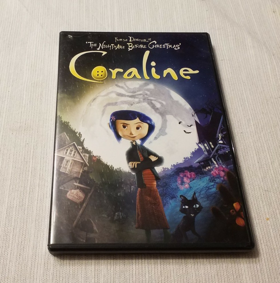 Coraline DVD 2-D & 3-D Versions w/ 4 3D Glasses Coraline DVD 2-D & 3-D Versions w/ 4 3D Glasses