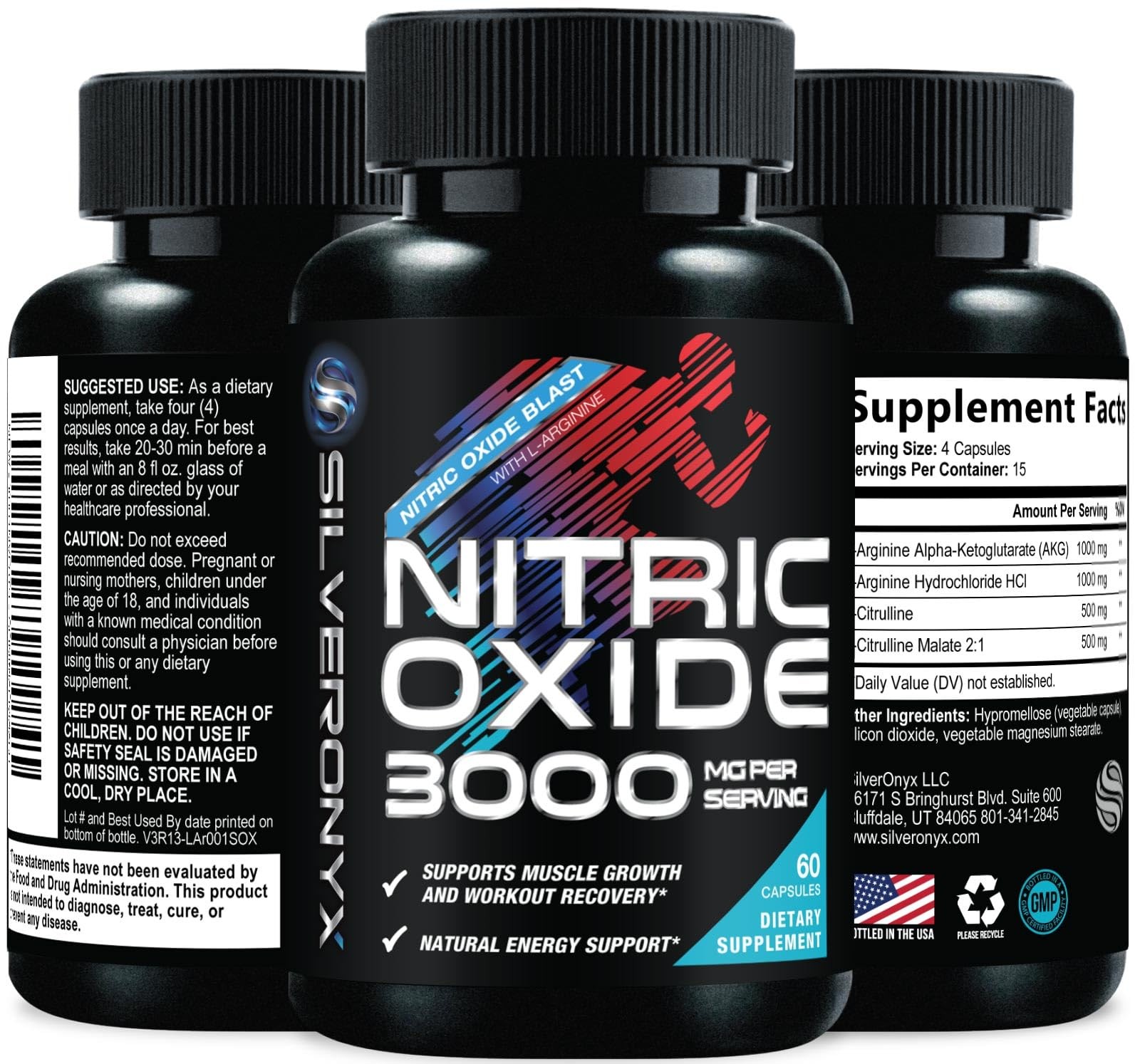 Nitric Oxide Supplement 3000mg Blend - 3X Strength L-Arginine & L-Citrulline Nitric Oxide Supplement 3000mg Blend - 3X Strength L-Arginine & L-Citrulline