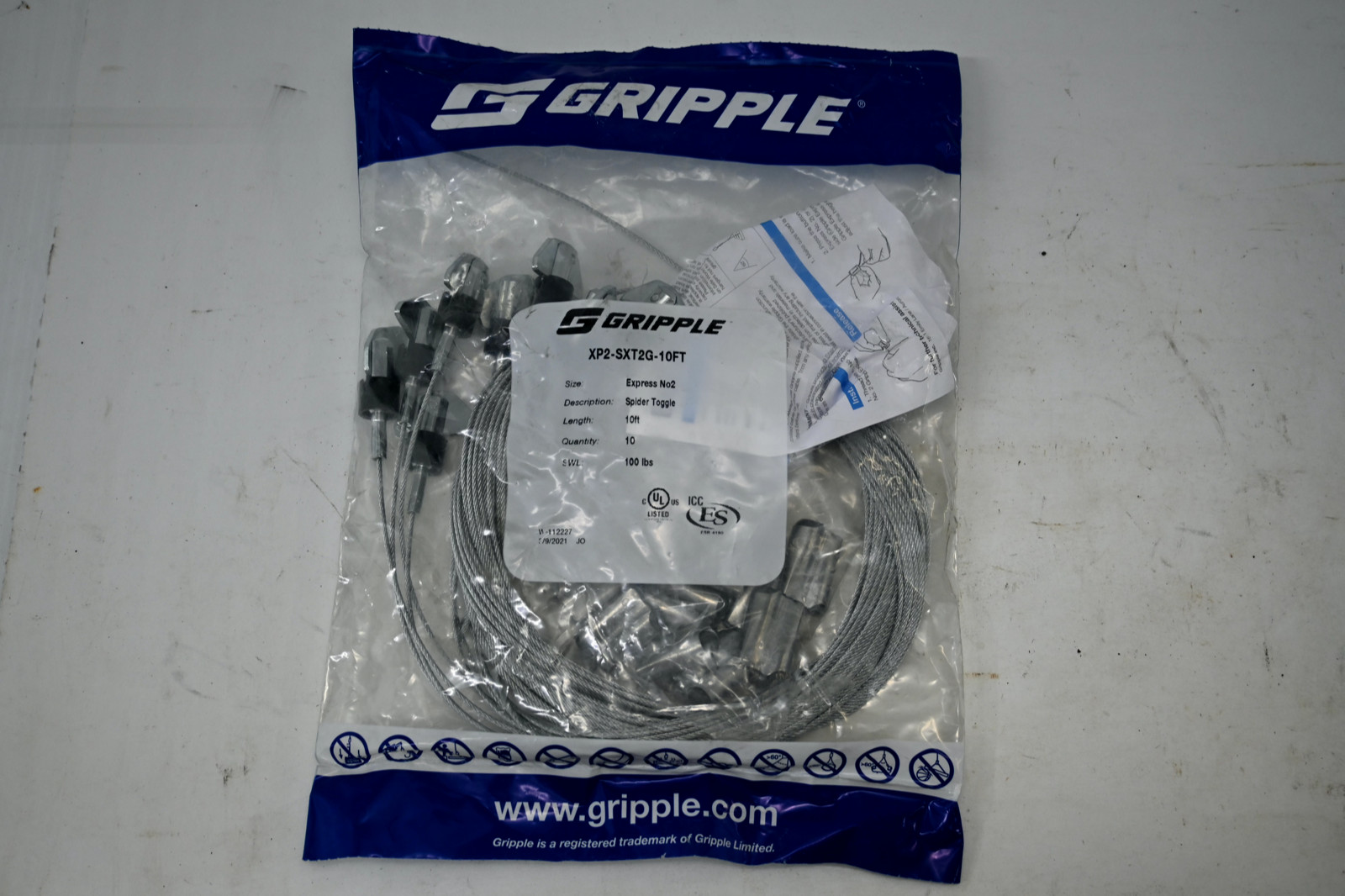 Gripple Express No2 XP2-SXT2G-10FT  Spider Toggle Pack of 10 each NEW