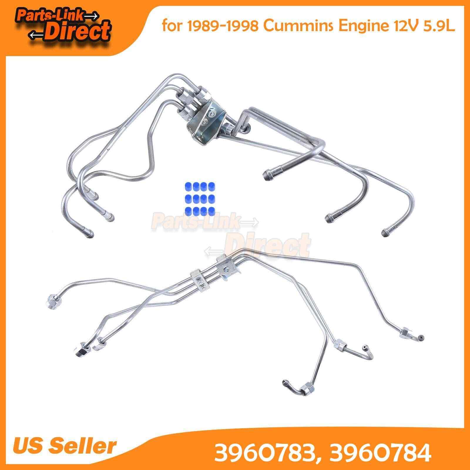 FUEL INJECTOR LINES FOR 89-98 CUMMINS 12V 5.9L 6BT BOSCH VE OR LUCAS ROTARY PUMP