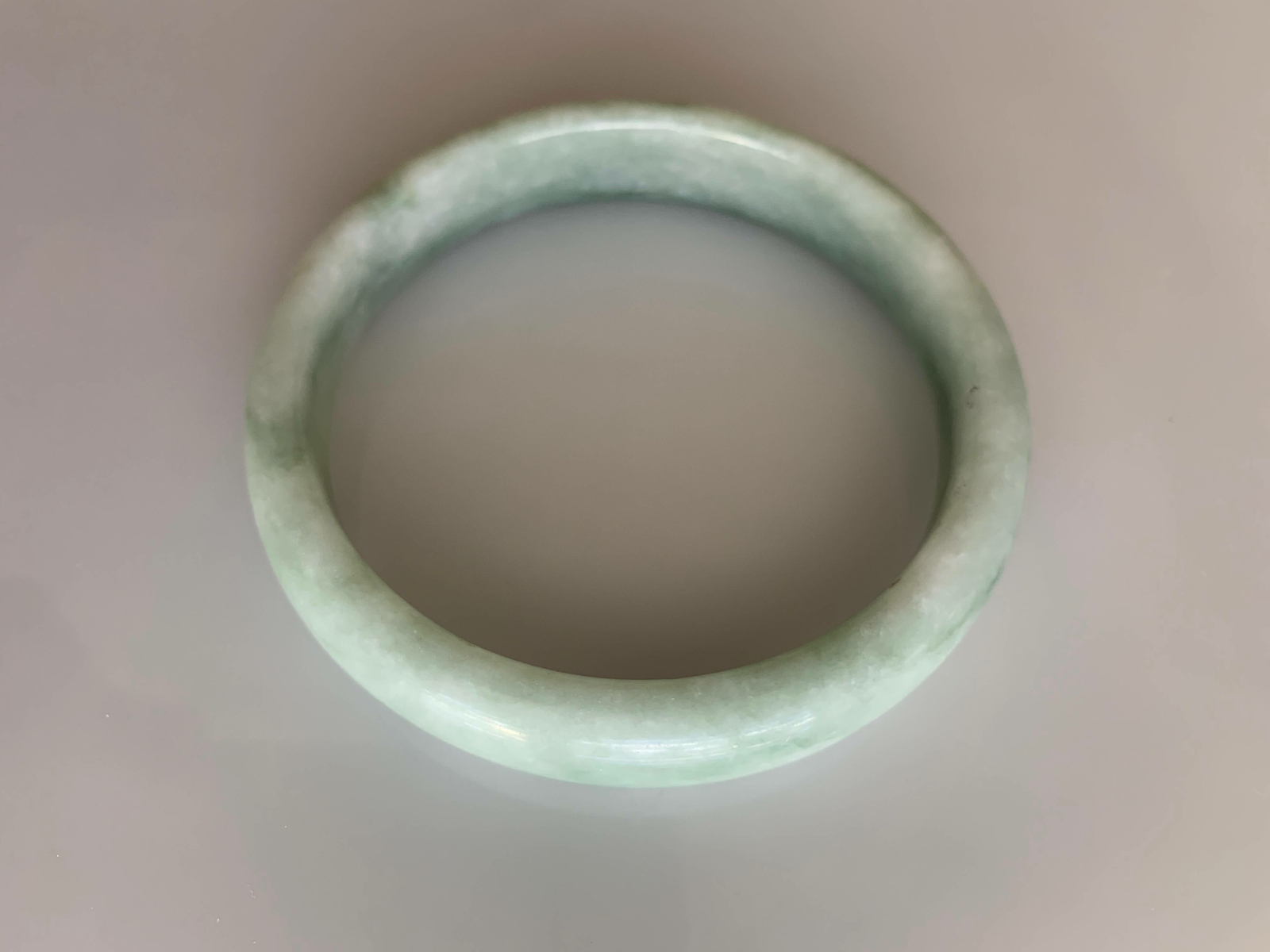 Gorgeous Natural Real Chinese Light Green Jade Bangle Bracelet Jadeite Jade 56mm