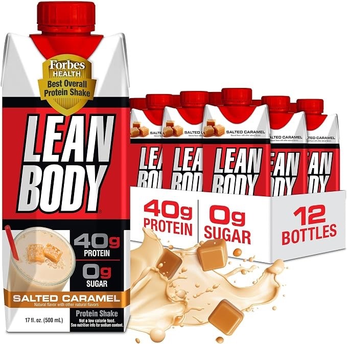 Labrada Lean Body 40g Protein Shake Salted Caramel 0 Sugar 17 Fl Oz 12 Pack